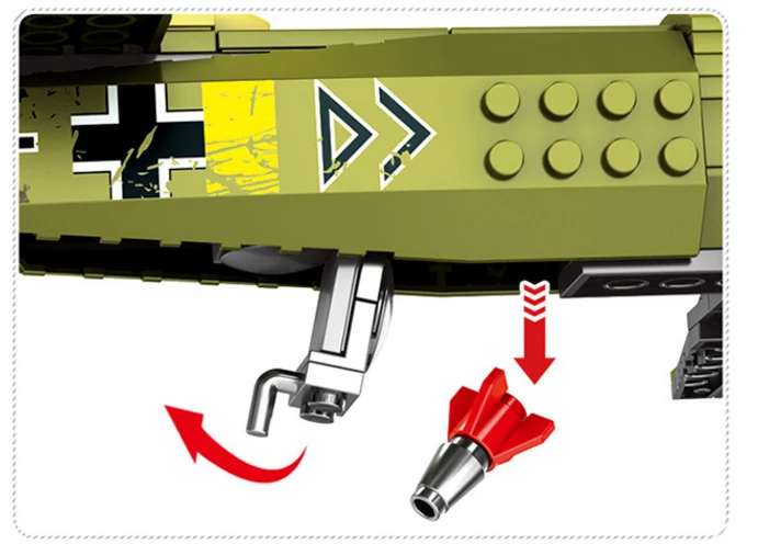 Блоки sembo военный Ju-88 бомбежка самолет строительный блок WW2 вертолет армейское