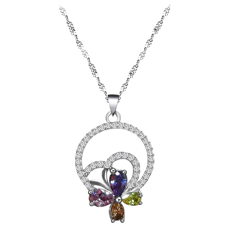 Ayowei для влюбленных подарки дизайн с бабочками и цветами серебряным покрытием