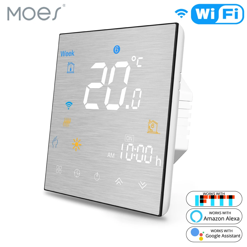 

WiFi Smart Thermostat Temperature Controller for Water/Electric floor Heating Water/Gas Boiler Works with Alexa Google Home