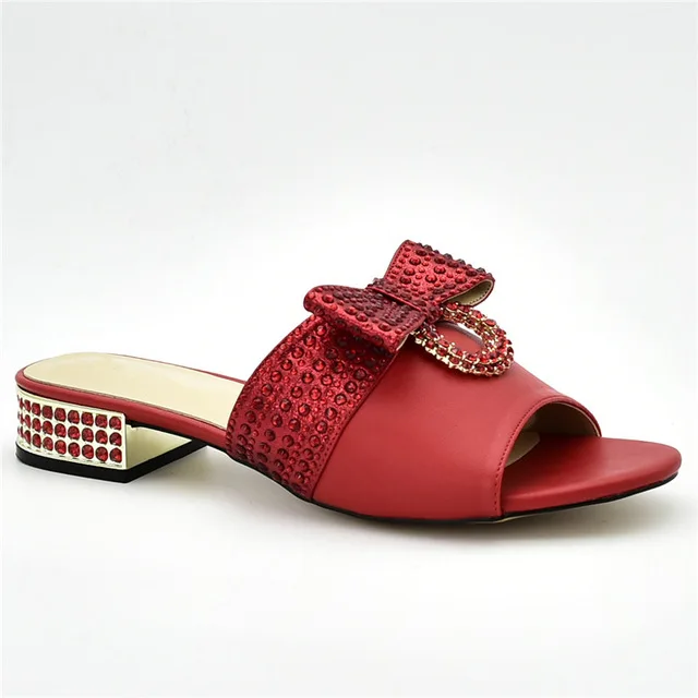 Red shoes only Свадебные комплекты из итальянских туфель и сумочки в африканском стиле; коллекция года; комплект из женских туфель и сумочки, украшенных стразами; вечерние туфли и сумочка - Цвет: Red shoes only