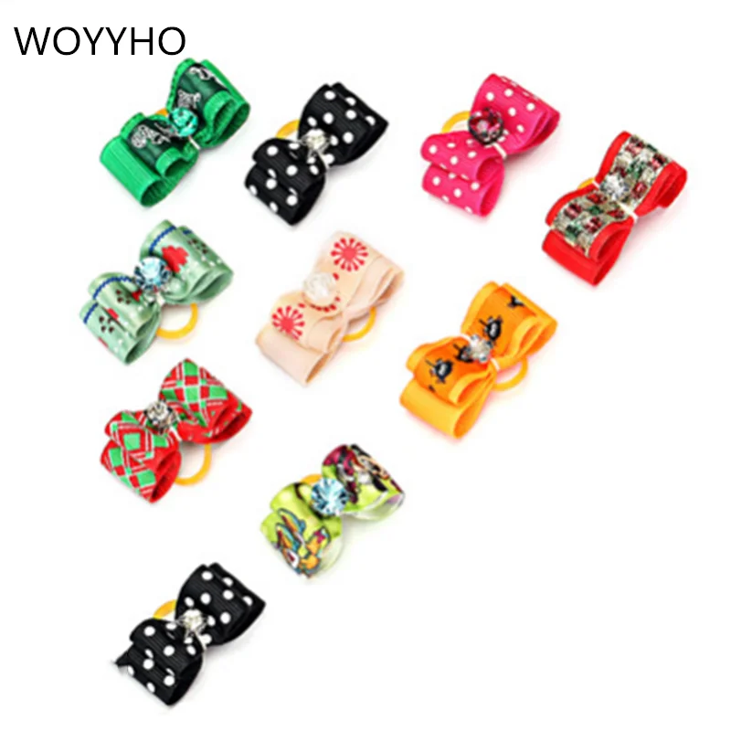 

5 styles Pet head flower pet hair accessories Christmas 7pcs