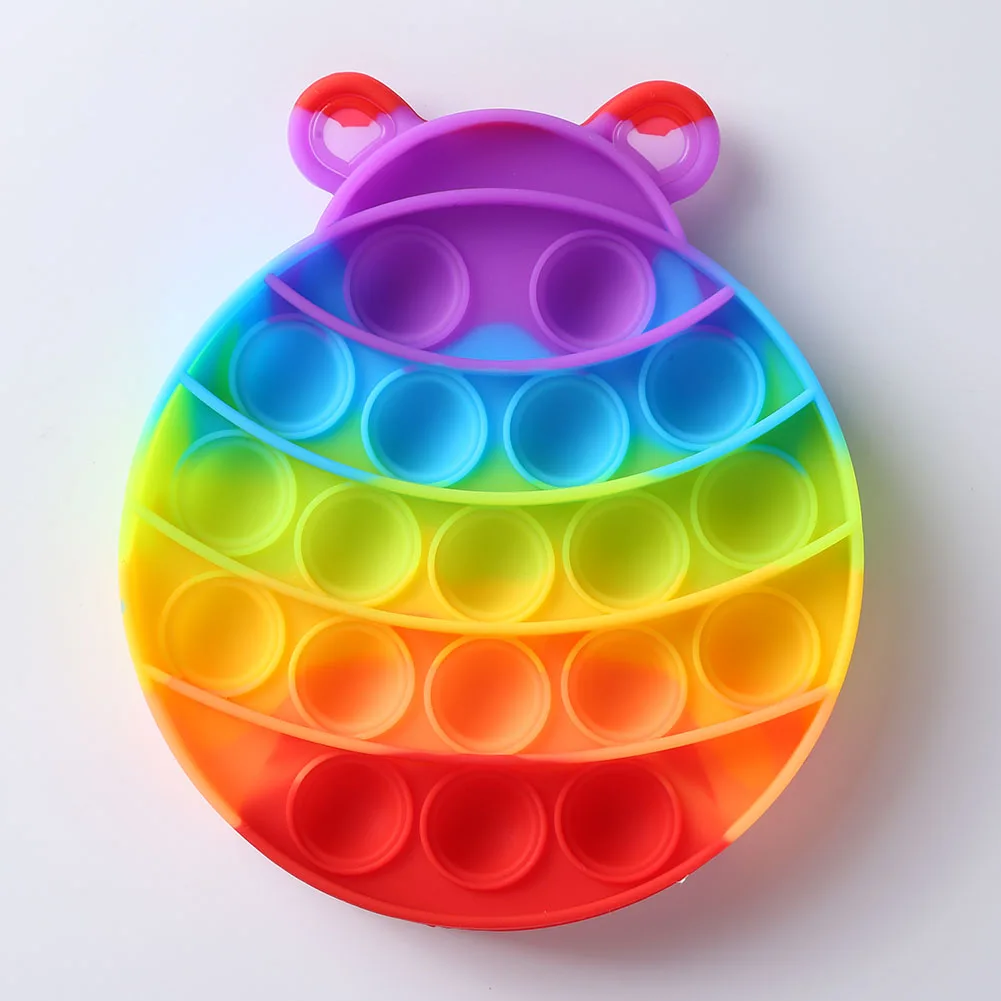 

Push Bubble Sensory Toy Rainbow/tie Dye Color Pop Fidget Toy Popit Fidget Toy Bubble Stress Reliever Autism Squeeze Toys