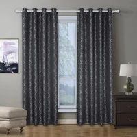 bedroom living room hotel curtain jacquard fabric material curtain customize roman curtain 50 shading black window curtain