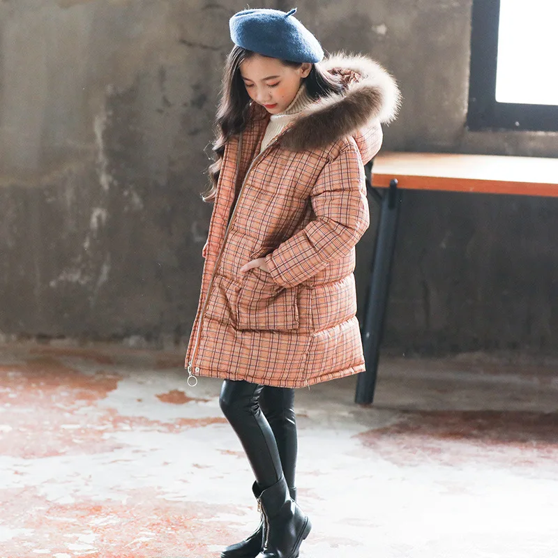 Детская куртка для девочек коллекция 2019 года зимняя пальто теплая верхняя одежда