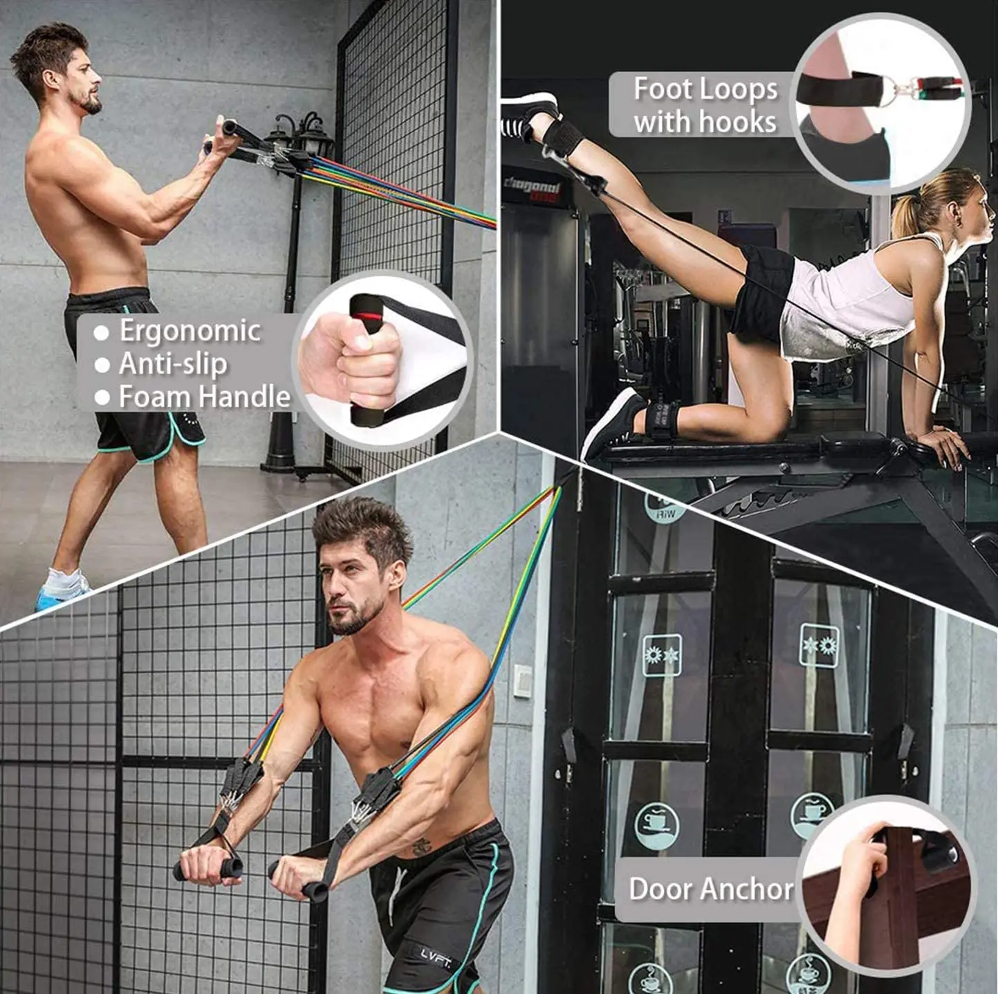 

17 Pcs Resistance Gym Equipment Exercise Bands Elastic Fitness Bands Set Yoga Exercise Rubber Stretch Training Home Gyms