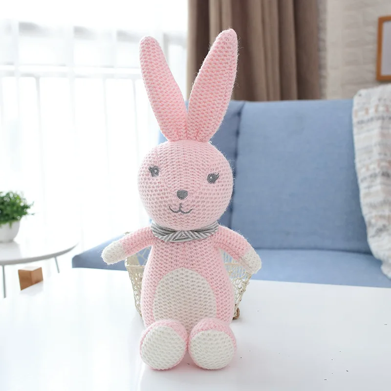 

23CM Plush Stuffed Animals Toys Cute Elephant Bear Rabbit Bunny Dinosaur Appease Toys Rattle Doll Christmas Gifts For Children