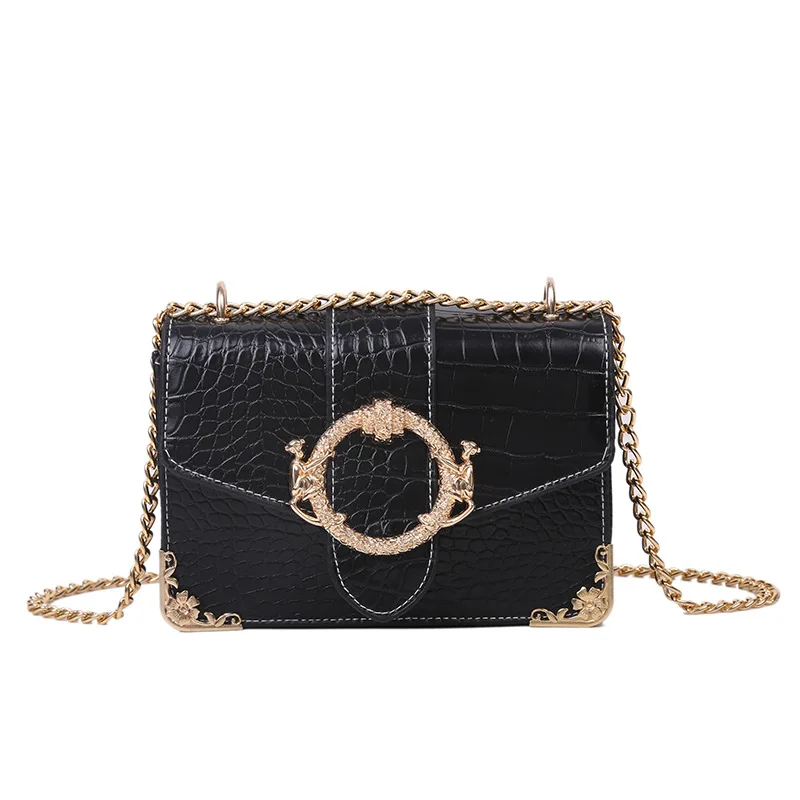 

Crocodile Pattern Small Purses And Handbags Women Casual Shoulder Messenger Bags 2021 Luxury Designer Chain Flap Crossbody Bags