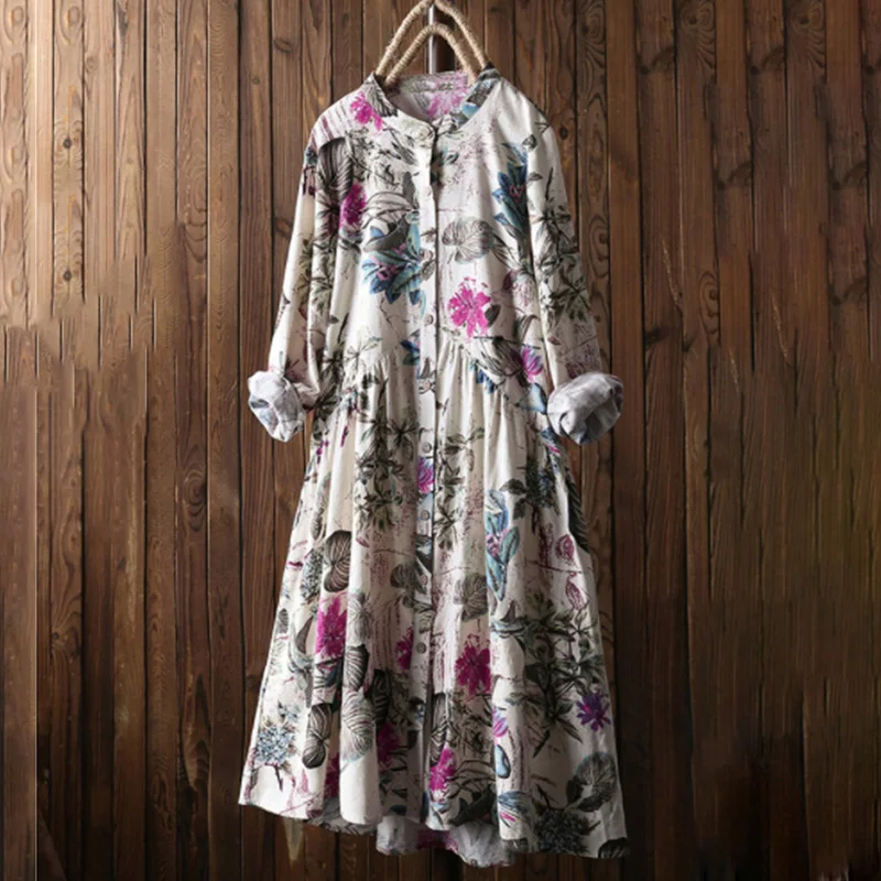 Женское платье большого размера модное вечернее с круглым вырезом и длинным