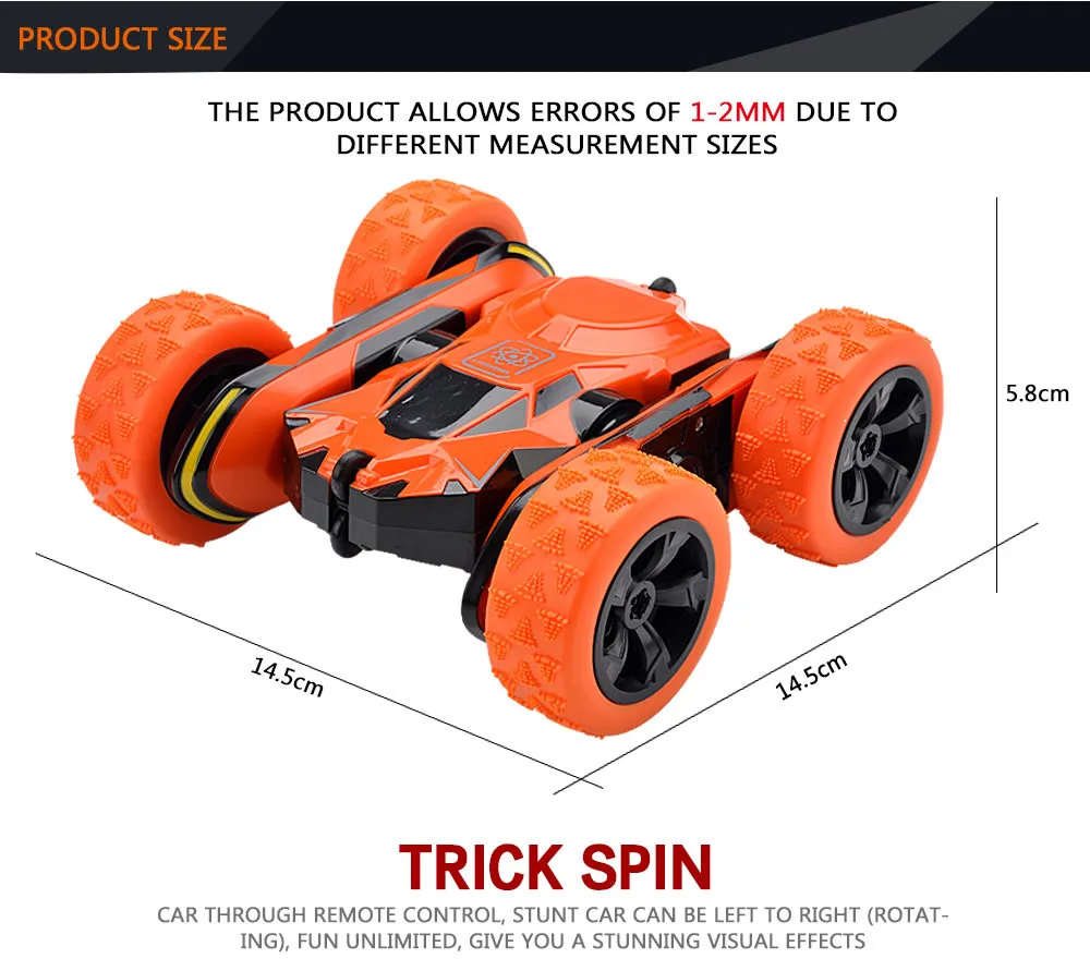 RC автомобиль 2 4G 4CH трюк Дрифт деформация багги рок гусеничный ролл 360 градусов