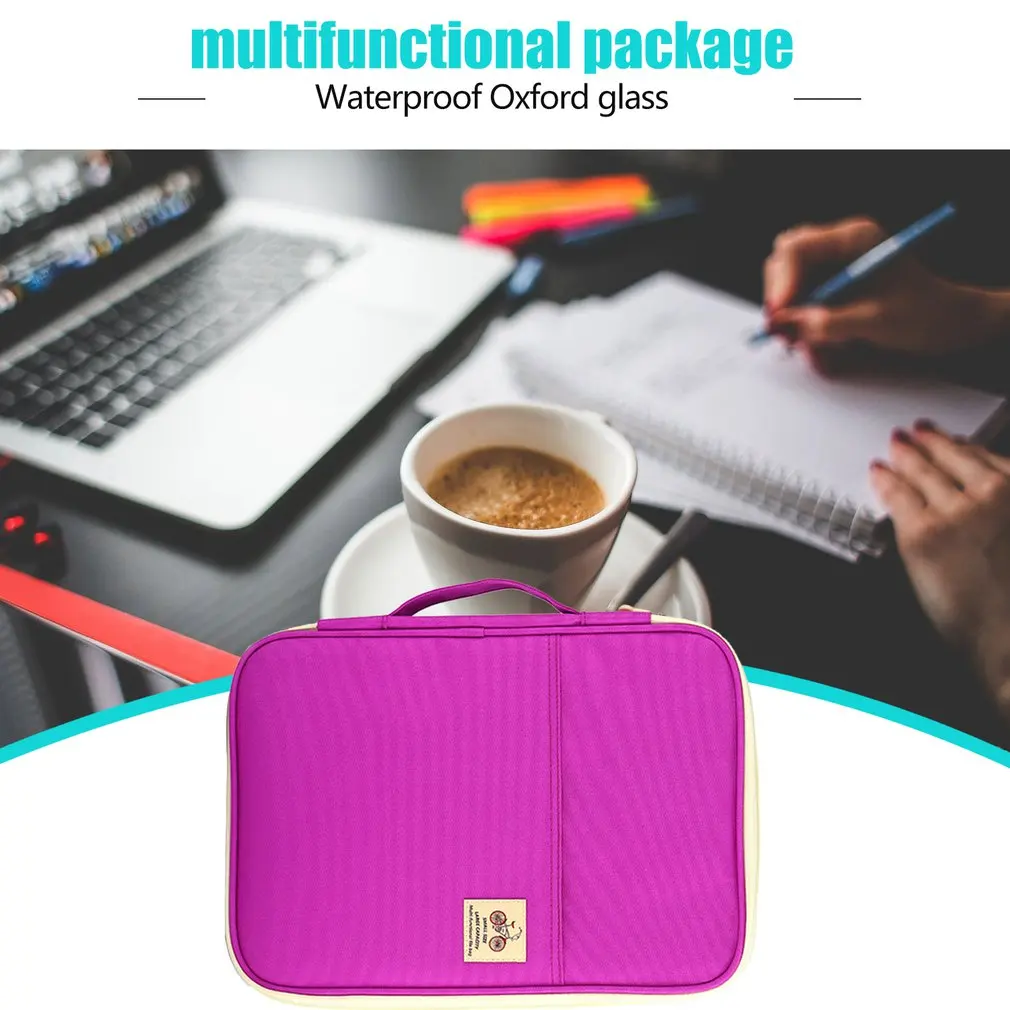 File Bag Receives Office Information Portable Computer Waterproof Oxford Cloth Filing Products Folder Stationery | Компьютеры и офис