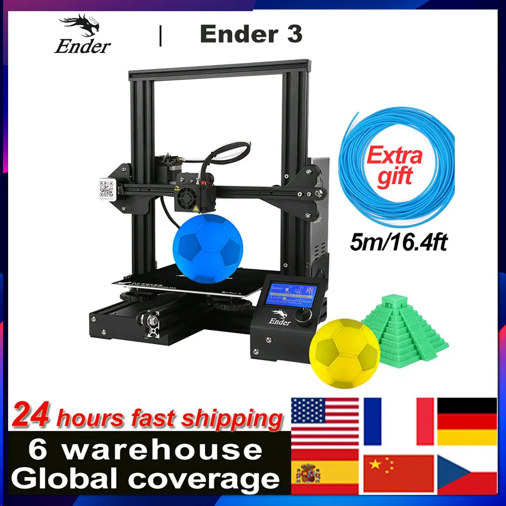 CREALITY 3D принтеры Эндер 3/Ender 3X /Ender 3 Max DIY Kit Большой Размеры I3 Ptinter возобновить