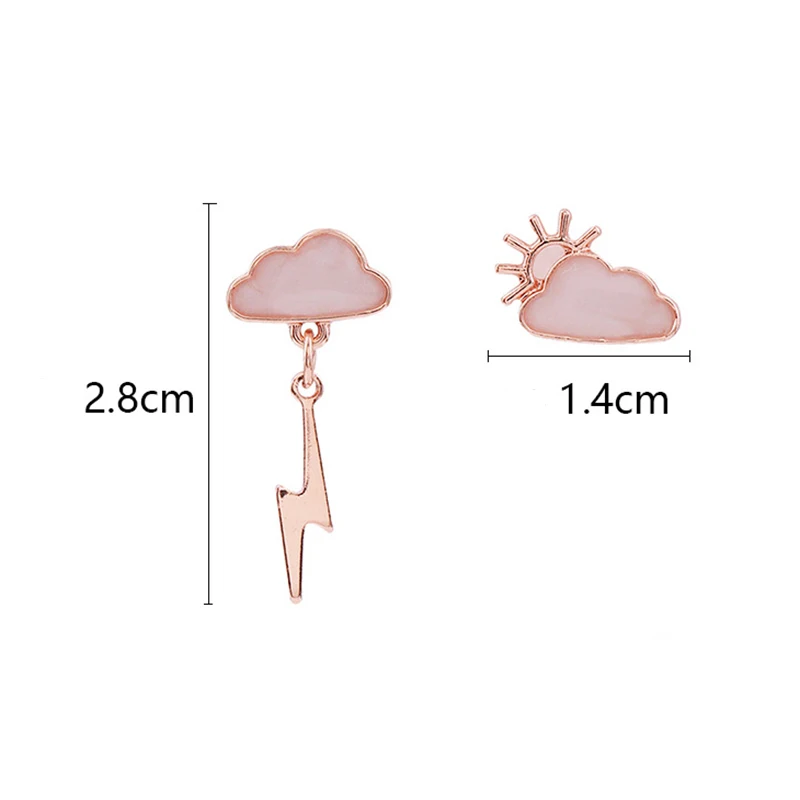 

Hot Selling Simple Stylish Lightning and Cloud Women Stud Earrings Shiny Exquisite Versatile Female Earring Fashion Jewelry Gift