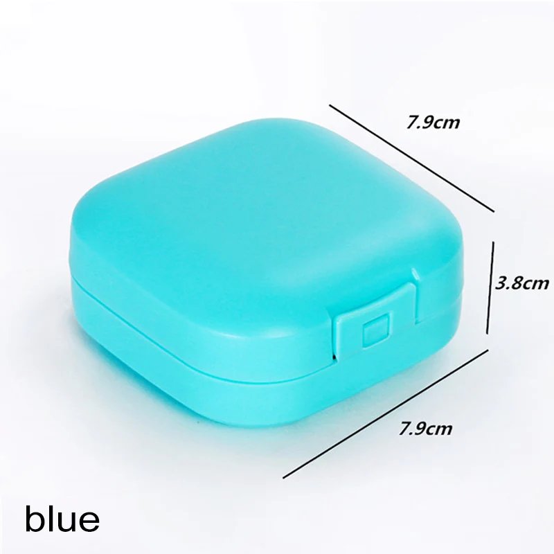

Candy Color Portable Soap Plastic Holder Travel Supplies Square Bathroom Accessories Soap Storage Container Soap Dish