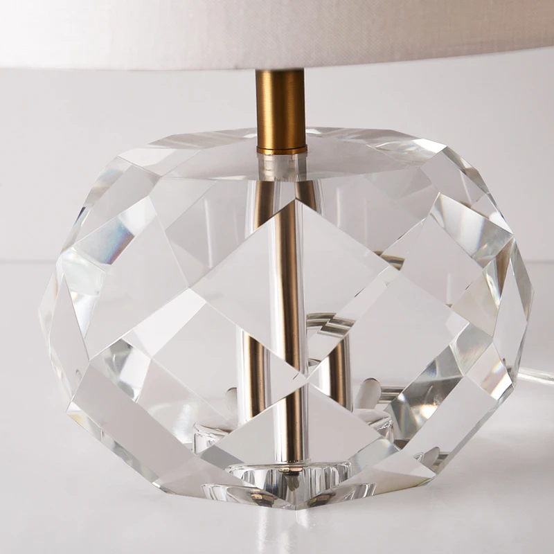 Современная хрустальная Светодиодная настольная лампа для спальни домашняя