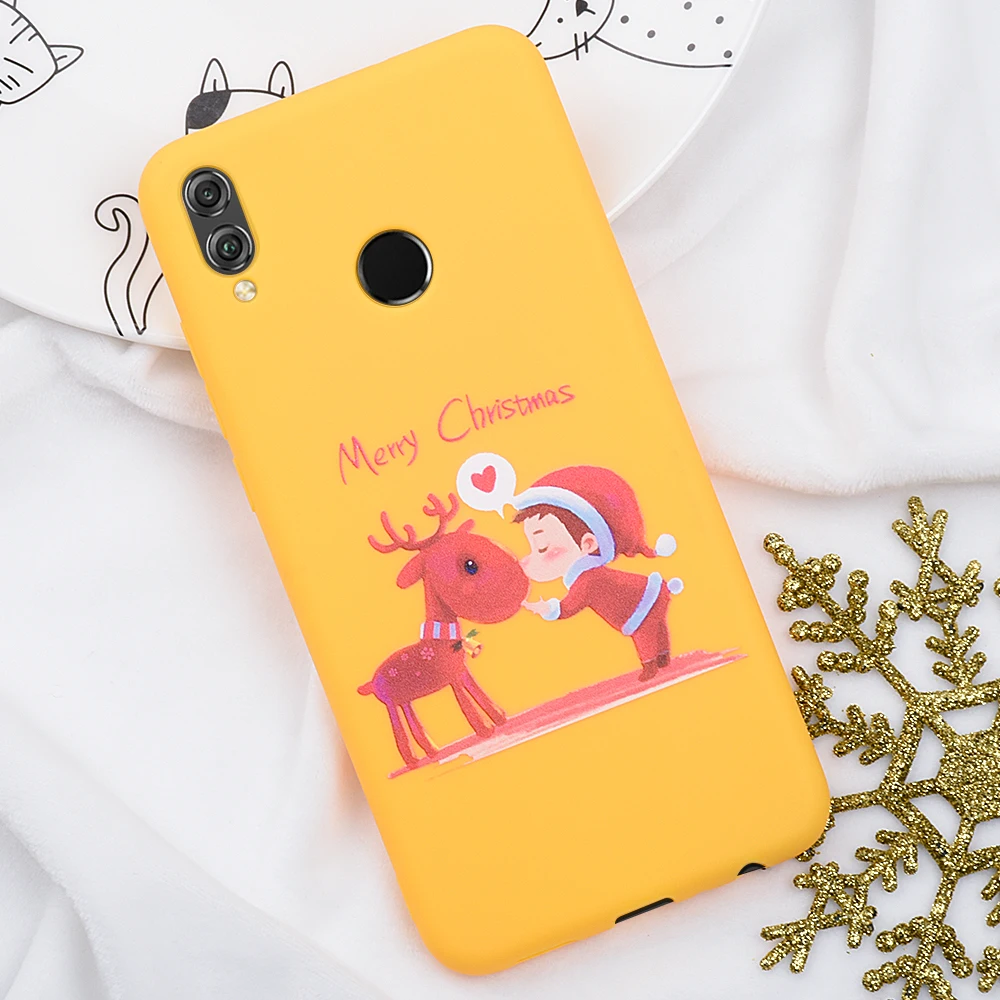 07 Зимние Счастливого Рождества чехол для Huawei Honor 8X10 20 Lite 9X P20Lite P30Lite чехол 3D милый мягкий ТПУ с рисунком Coque черный чехол - Цвет: 07