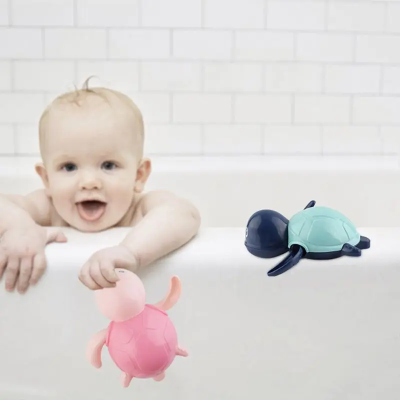 Term&oacute;metro de ba&ntilde;o flotante seguro para beb&eacute;, juguete de agua para beb&eacute;, Tortuga de nataci&oacute;n infantil, cadena enrollada, mecanismo de relojer&iacute;a, juguetes de ba&ntilde;o de playa para ni&ntilde;os-1