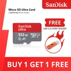 Карта памяти SanDisk Micro SD для дрона, сверхскоростная карта памяти TF для Motion Gopro C10 U1 512 ГБ, 512 ГБ