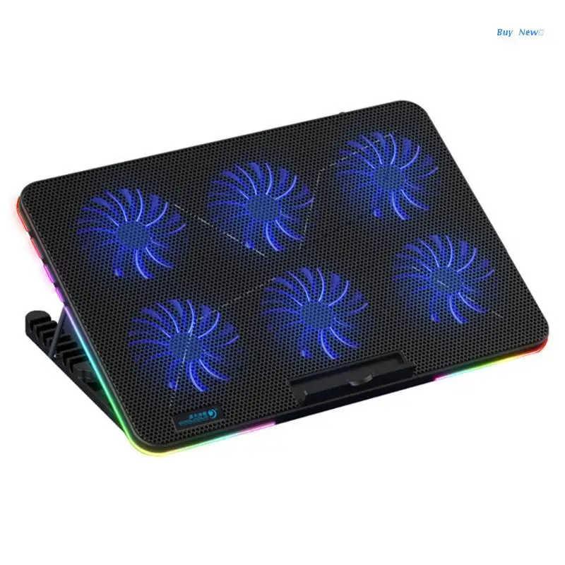 

20CE Coolcold Cross-border New Product Notebook Radiator Base Rgb Laptop Cooler Six-fan Computer Cooling Bracket