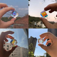 prism six sided bright light combine cube prism stained glass beam splitting prism optical experiment instrument