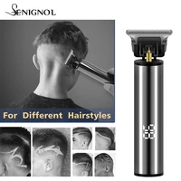 senignol electric hair trimmer professional barber rechargeable cordless lcd display hair clipper for men beard cutting machine
