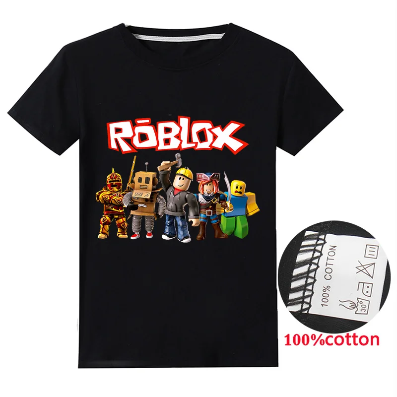 2021 весенне-летняя детская футболка с короткими рукавами одежда Roblox Одежда для