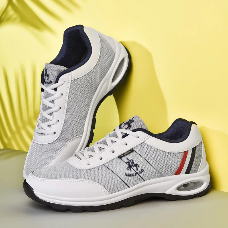 

Men's Sneakers Breathable Casual Shoes Outdoor Light Weight Sports Shoes Casual Walking Platform Running Shoes men Black Gray