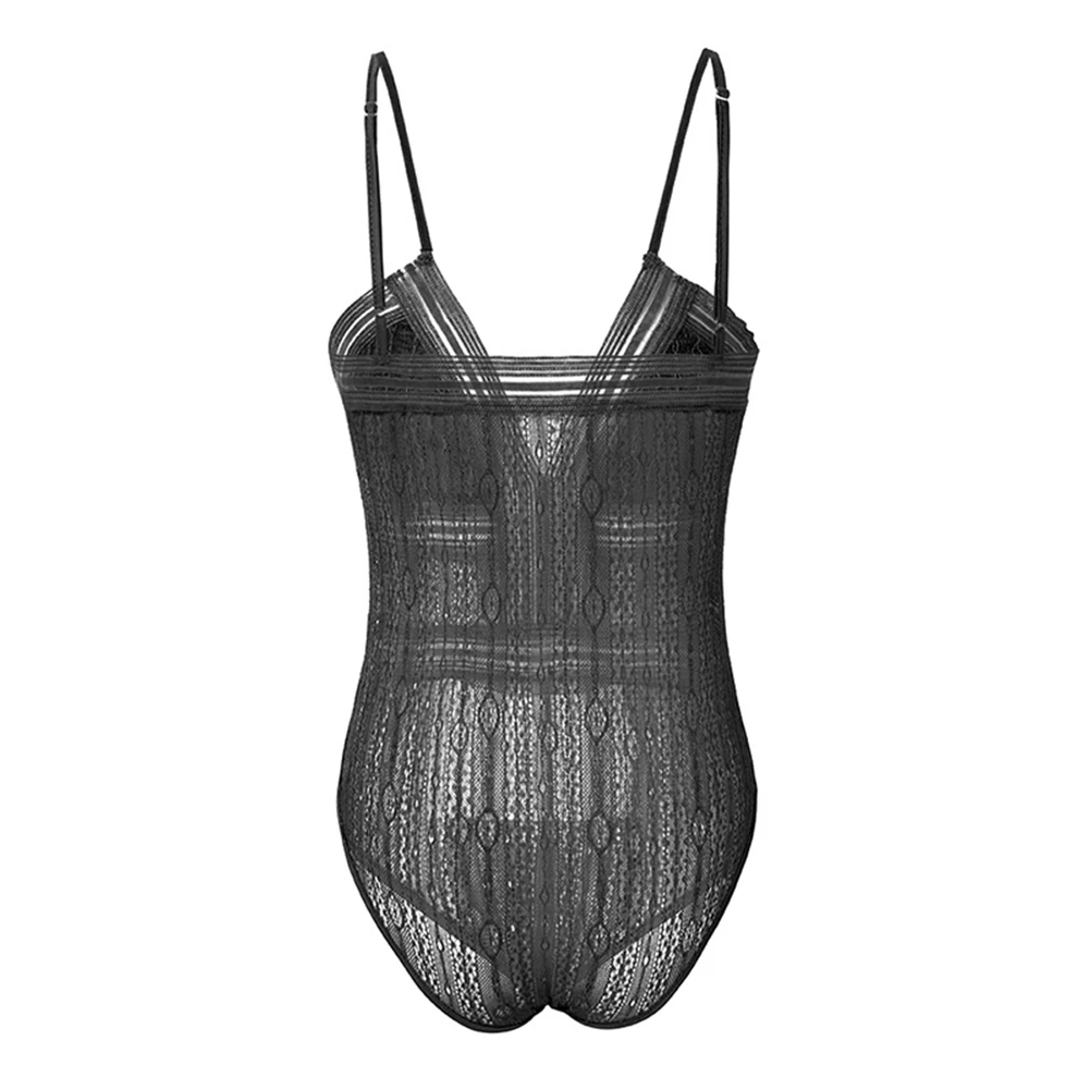 

Women Summer Sexy Lace Rompers Jumpsuit Deep V-neck Sleeveless Suspenders Playsuit Streetwear Sleepwear Swimming Bodysuit