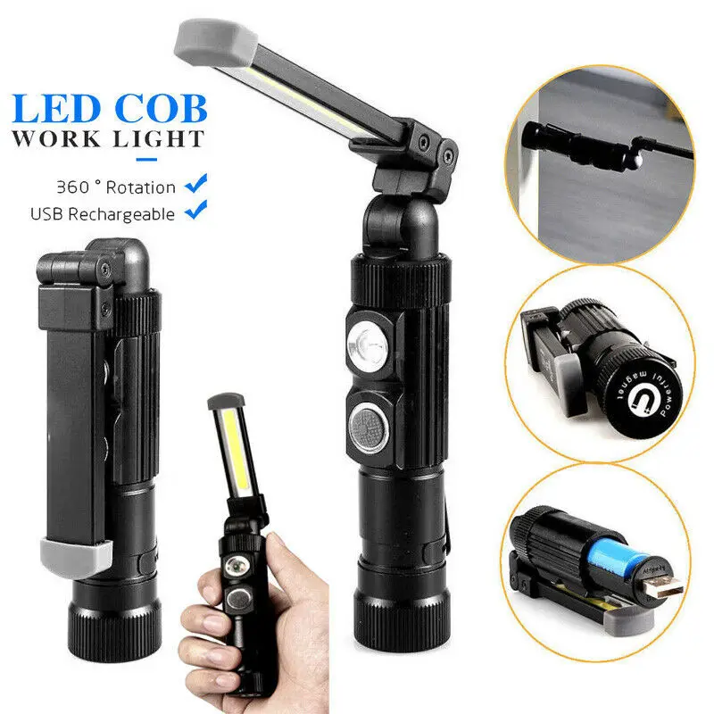 Dreamberg Новый COB светодиодный рабочий свет лампа фонарик складной фонарь Мини