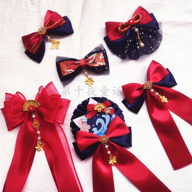 

Ручная работа, искусственная Лолита, сделай сам, искусственная Волшебная кружевная вышивка, зажим с боковыми краями, милые универсальные ми...