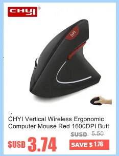 CHYI эргономичная Вертикальная компьютерная игровая мышь Проводная Usb оптическая 3d подставка PC Mause 6 кнопок 3200 dpi компьютерные мыши с подсветкой для ноутбука Macbook