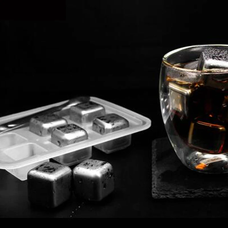 Нержавеющая сталь виски камень кубики льда многоразовые охлаждающие камни для