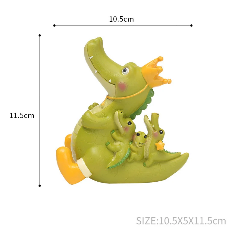 

Animal Crafts Cartoon Mother and Child Frog Bear Parent-child Crocodile Travel Animals Warm and Lovely Car Decoration Modern