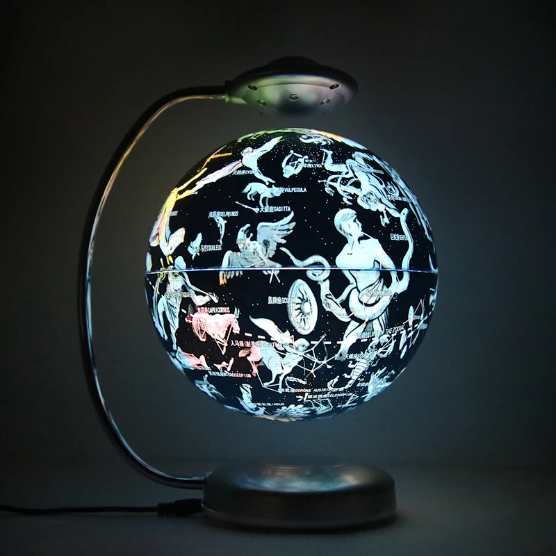 

8inch Constellation Levitating Globe Home Decoration Gift Suspended Rotating Led Light Earth Magnetic Levitation Floating Globe