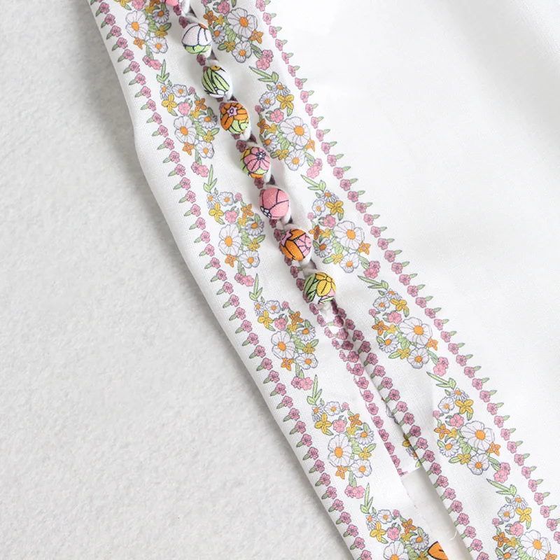 Высокое качество женские макси длинное платье Boho Роскошные пуговицы льняные