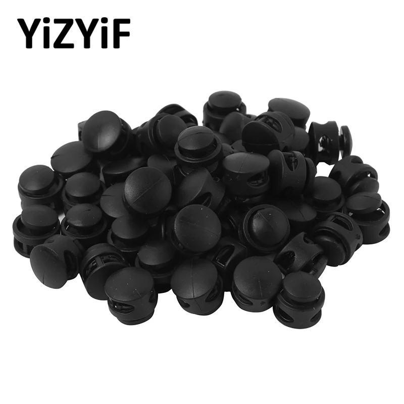 Пластиковые переключатели с двумя отверстиями 50 шт. пружинный шнур со шнурком