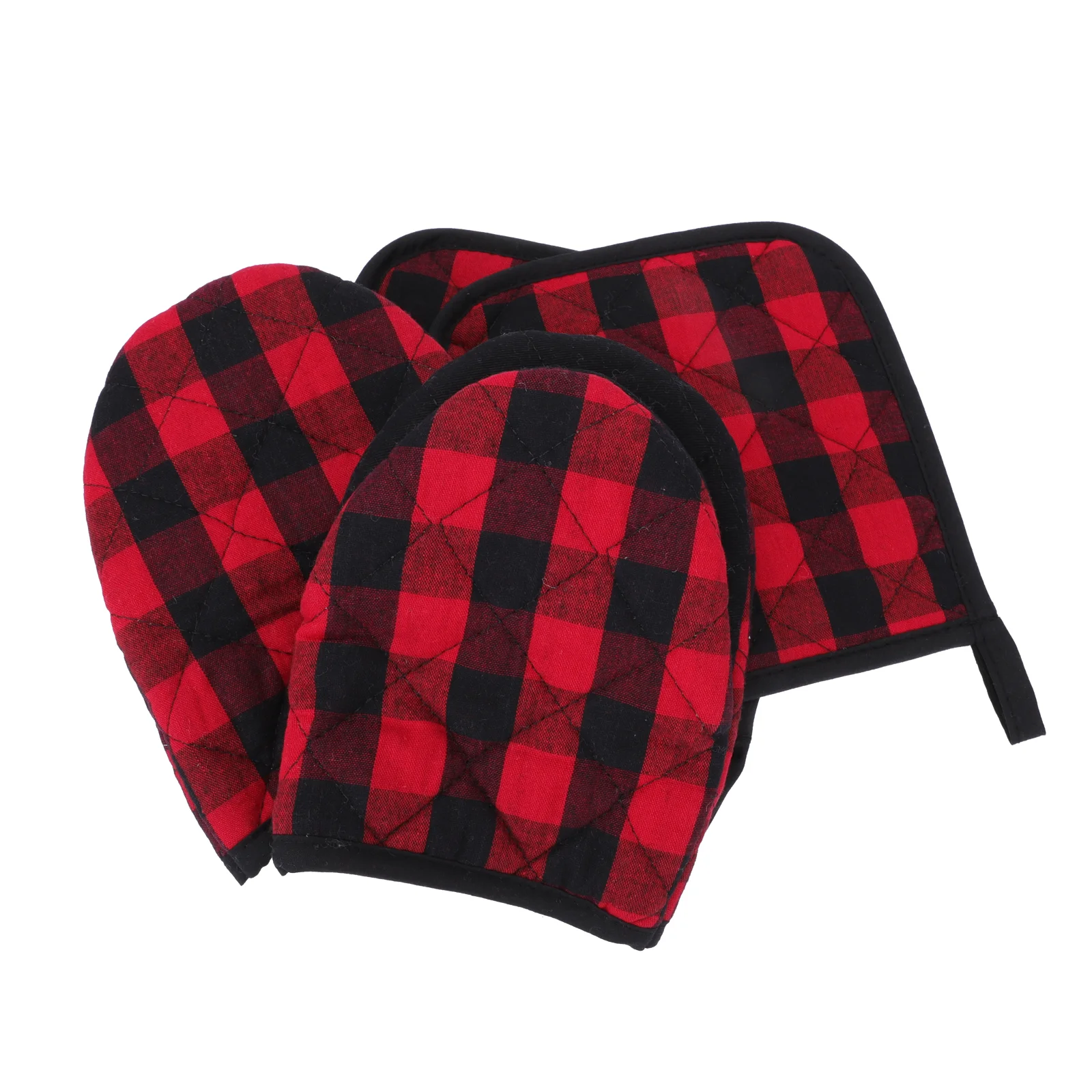 

1Set Kitchen Heat Resisting Glove Placemat Decorative Xmas Table Cushion Mitts