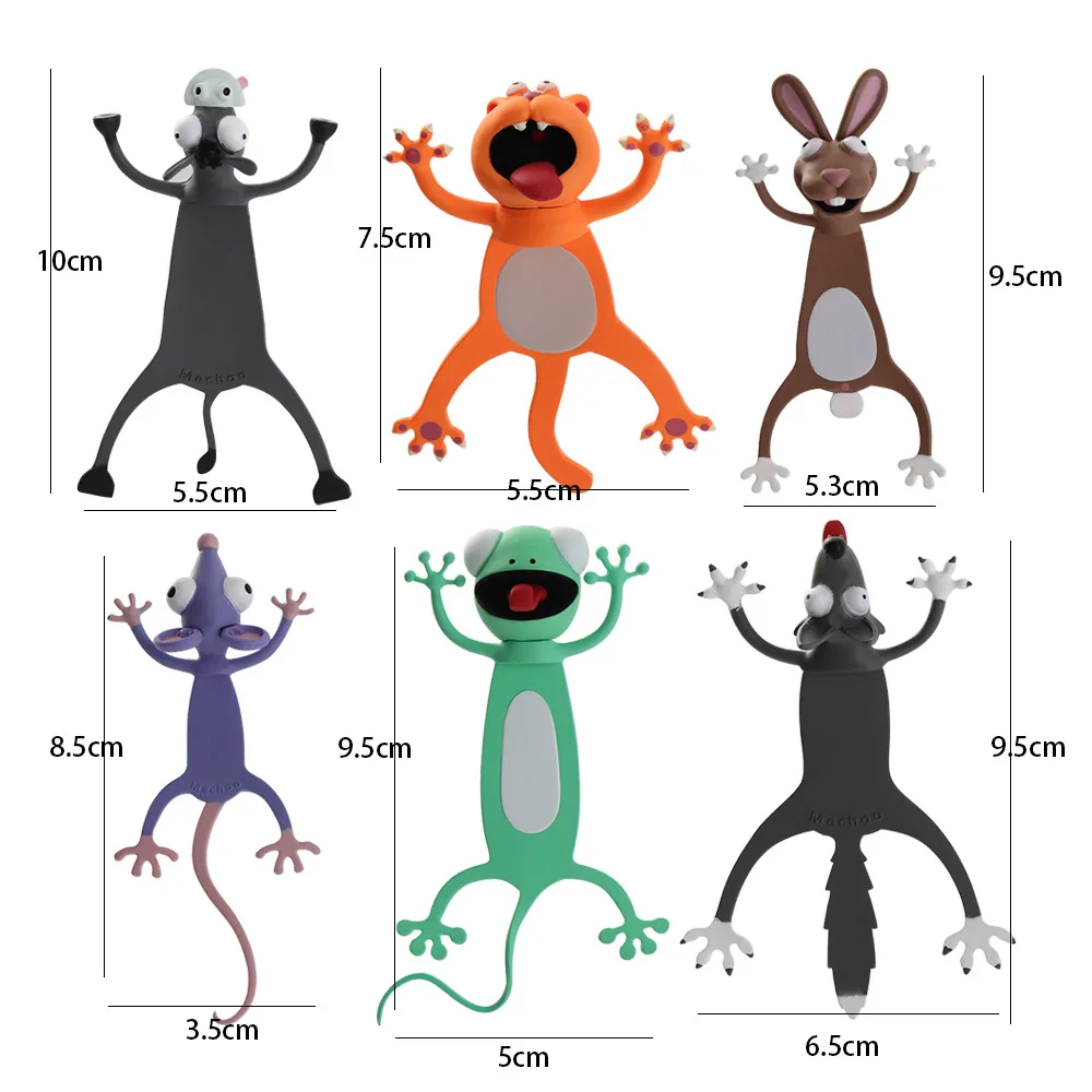 

3D Stereo Cartoon Lovely Animal Bookmark Original Cute Cat For Kids Girl Gift Office School Kawaii Stationery