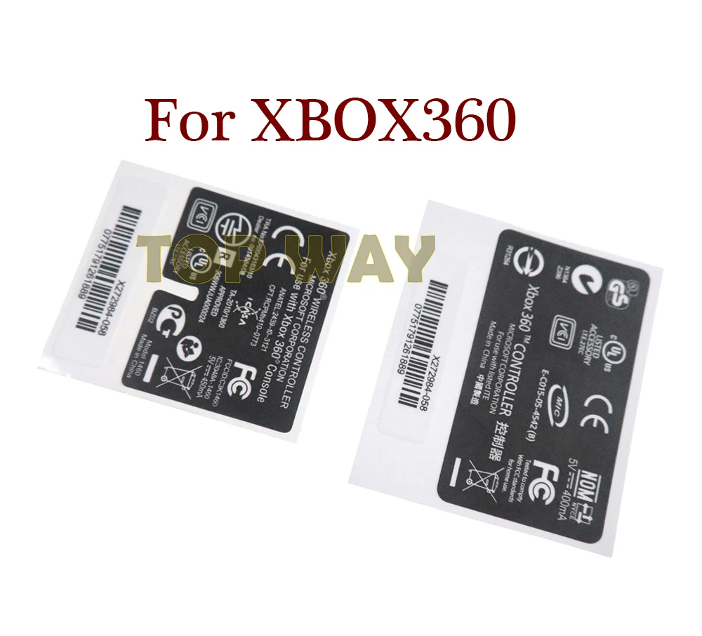 

10pcs Laser stickers Label Seals Replacement For Xbox360 xbox 360 Wired Wireless Controller Back Lable Serial No Sticker