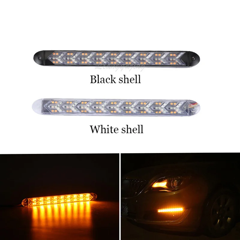 2 шт. светодиодный DRL Дневной светильник головной СИД полосы света стайлинга