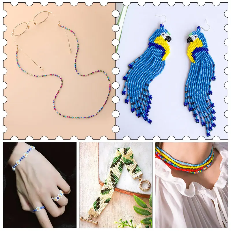 

50g/Bag 2mm Glass Seed Beads Loose Spacer Beads Small Craft Beads for Jewelry Making Supplies Bracelet Necklaces DIY 38 Colors