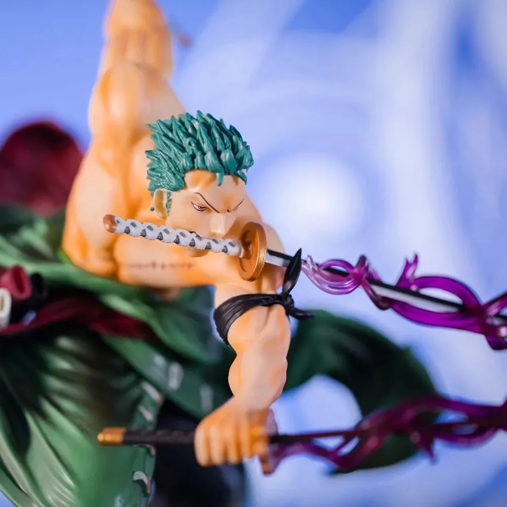 Одна деталь Зоро три тысячи мировой эффект ПВХ фигурки one piece Аниме Roronoa Зоро Коллекция Модель игрушки Diorama