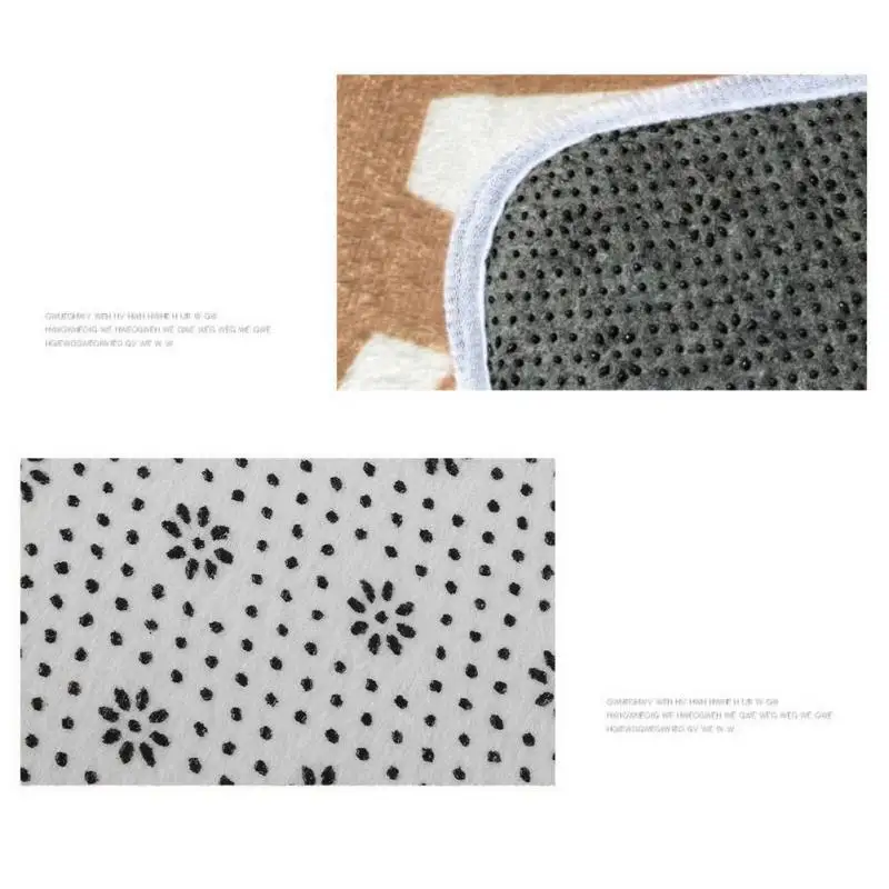 

3D Printed Thickened Rug Soft Three Layers Rug Non-Slip Water Absorbability Mat for Bathroom Livingroom Decorative Carpet NEW!