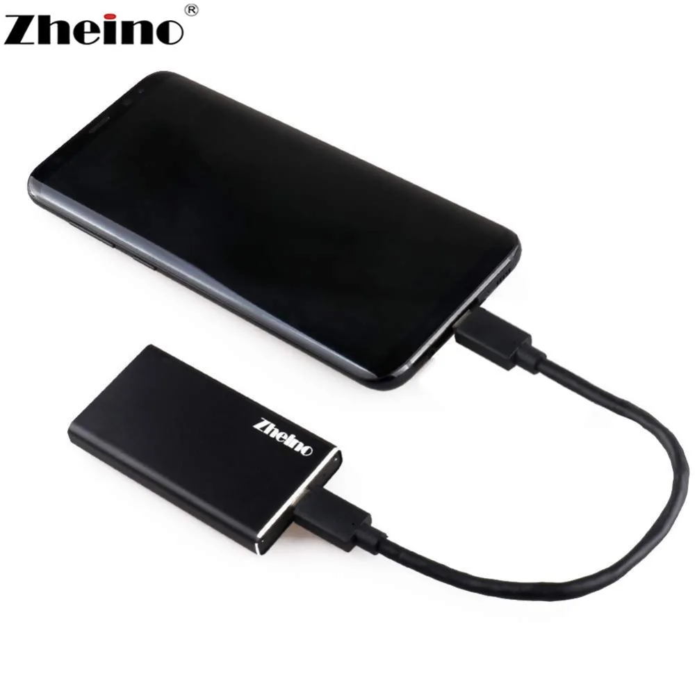 Zheino Мини Портативный жесткий диск коробка USB3.1 mSATA SSD чехол алюминиевый внешний корпус для mSATA/половина размер SSD