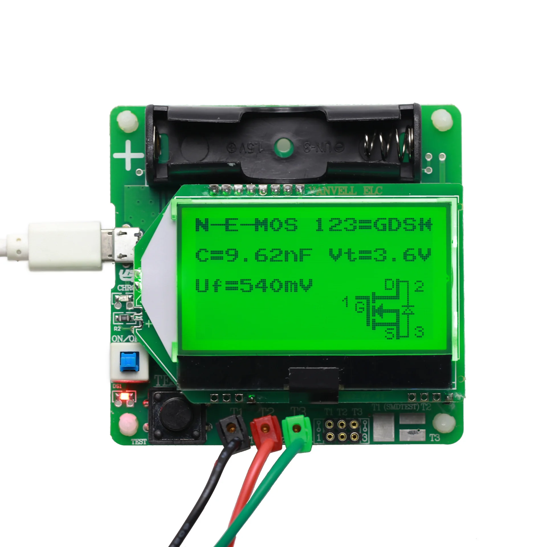 Многофункциональный тестер ESR измеритель емкости диодов триодов транзисторов с