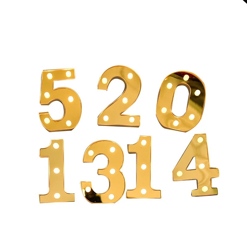 

"520 1314" Gold Letter Modeling Light LED Decorative Light Proposal Festival Birthday Party Confession Layout Lighting