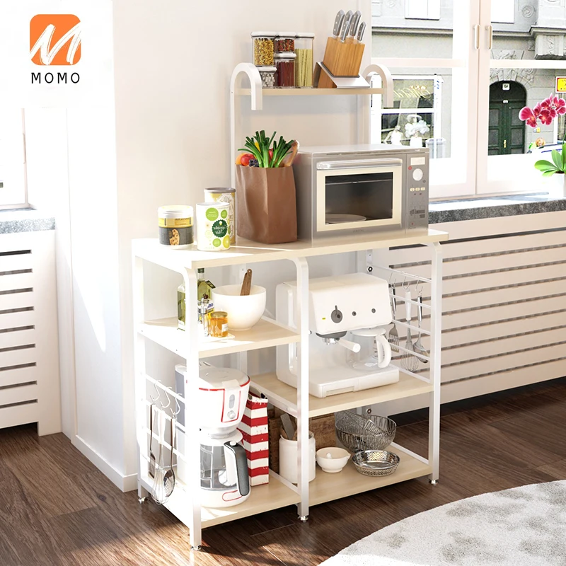 

Kitchen Shelf Floor Multi-Layer Cabinet Household Cupboard Drill-Free Shelf Microwave Oven Oven Storage Rack Dish Rack