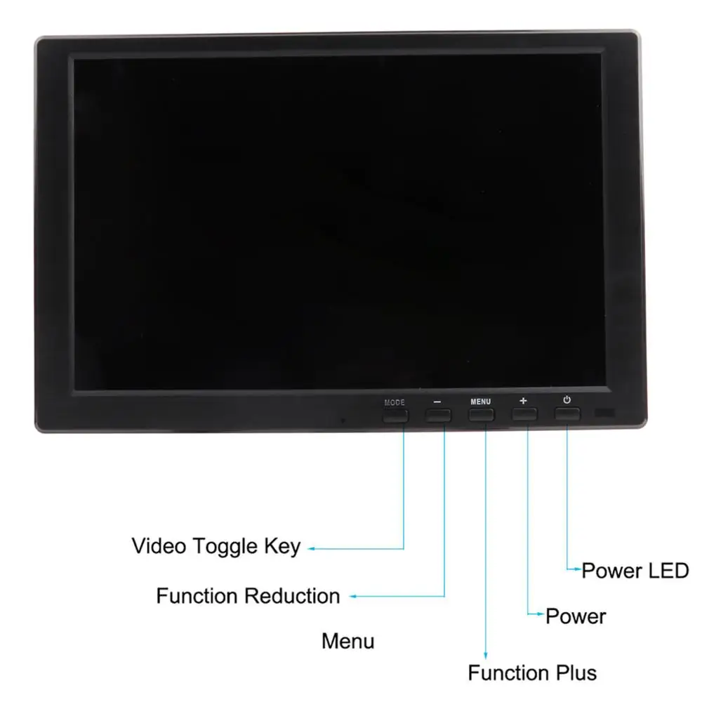 10 1 inch монитор Портативный ЖК дисплей HD Экран 16:9 HDMI компьютера ПК VGA USB видео в