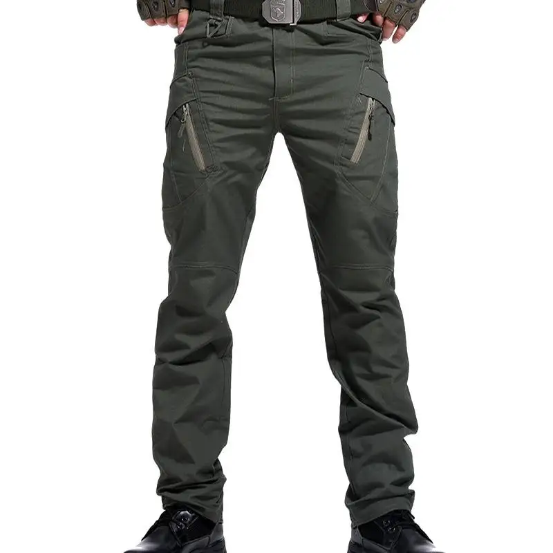 

2021Men's Tactical Pants Multi Pocket Elastic Military Trousers Male Casual Autumn Spring Cargo Pants For Men Slim Fit 5XL