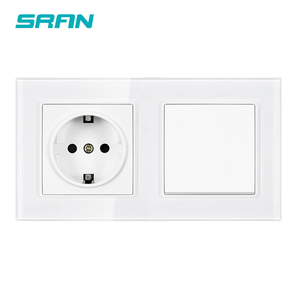 SRAN Европейская Сетевая розетка с кулисный переключатель 220v 16A гнездо 153*82