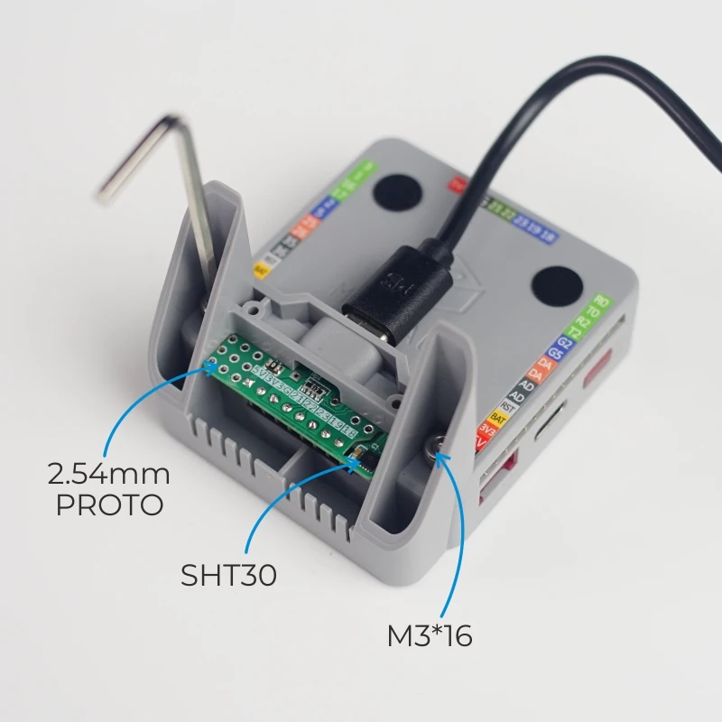 Цифровой датчик температуры и влажности M5Stack New SHT30 ESP32 для микропитона со стойкой